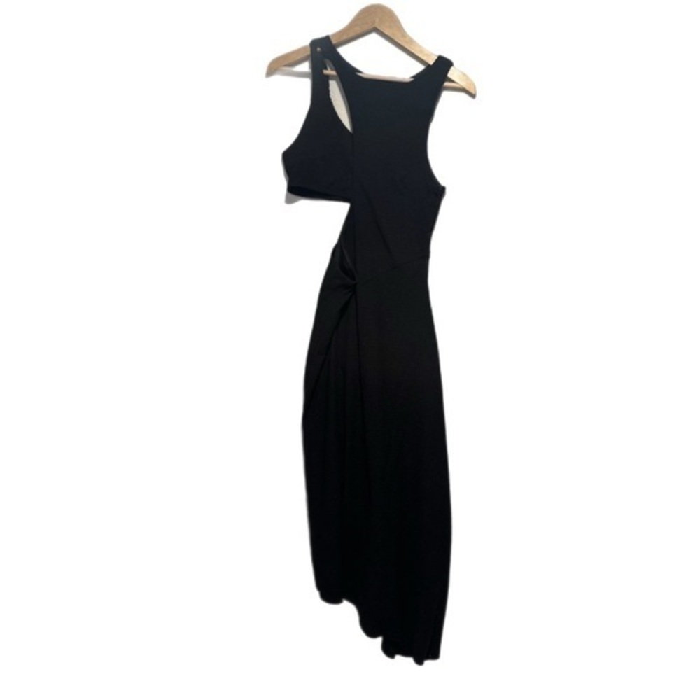 Topshop Mesh Cutout Black Dress